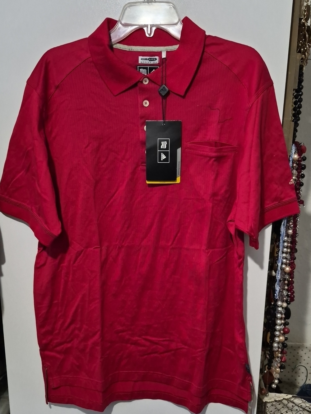 adidas Men's Polo Shirt in Bright Red